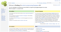 Desktop Screenshot of esolangs.org