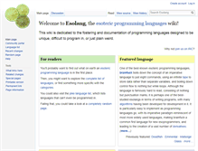 Tablet Screenshot of esolangs.org